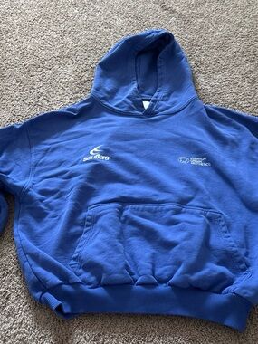 SCUFFERS blue  Everyday Aesthetics Hoodie with Logo ( new no tags)